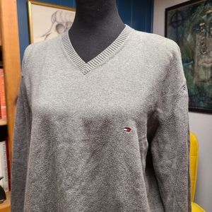 Tommy Hilfiger Gray Cotton Sweater Size L